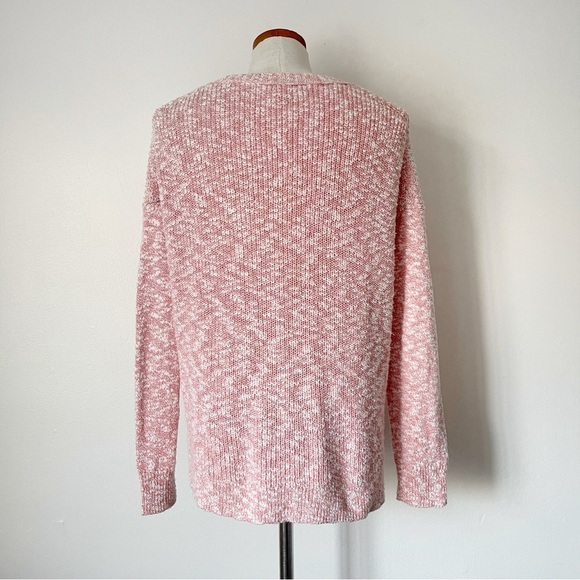 J. Crew pink marled crewneck sweater size Small preowned - Picture 4 of 5
